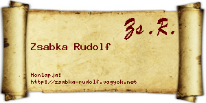 Zsabka Rudolf névjegykártya