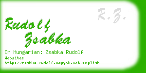 rudolf zsabka business card